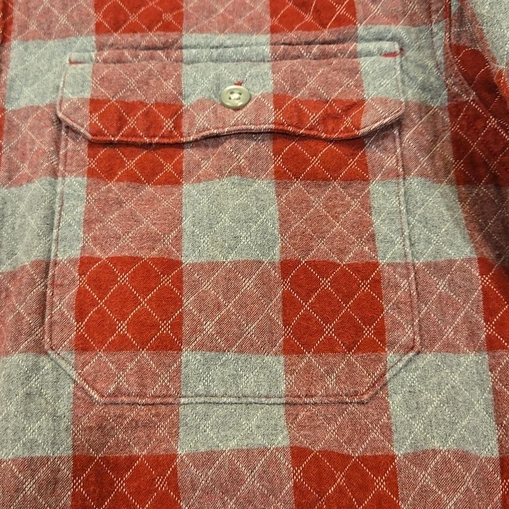 BANANA REPUBLIC PLAID SHIRT/JACKET SHACKET QUILTED BUTTON UP SLIM FIT. SIZE MED.